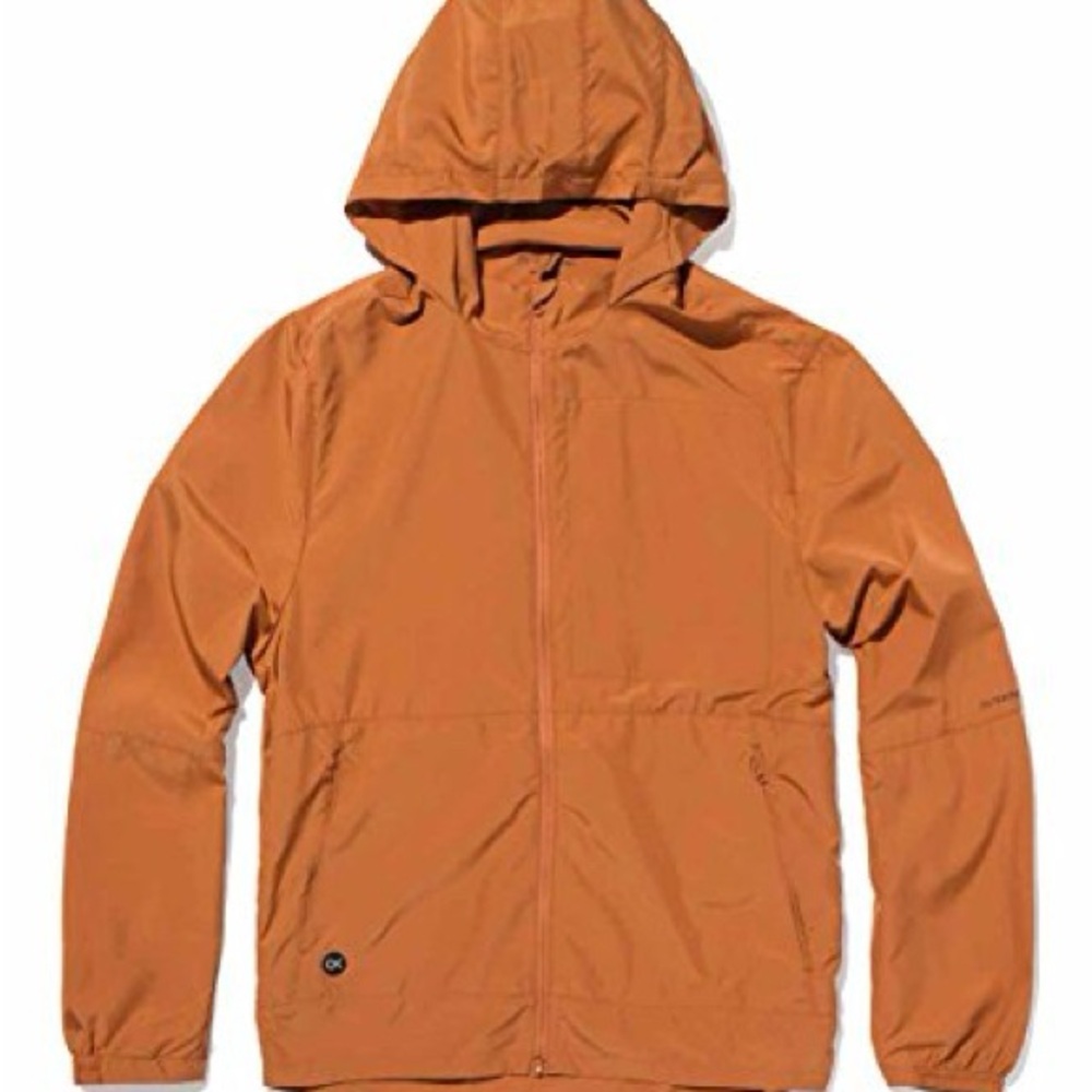 Outerknown Adobe Orange Rust Hooded Adios Water Resistant Windbreaker Jacket XL